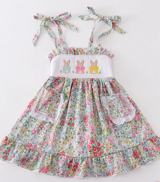 Easter Floral Bunny Dress